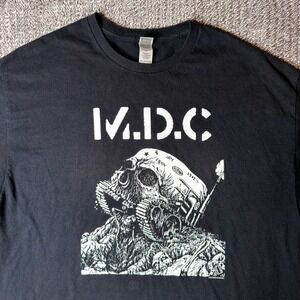 MDC Millions of Dead Cops Punk Band T-Shirt Mens 2XL Black Skull Tank Official